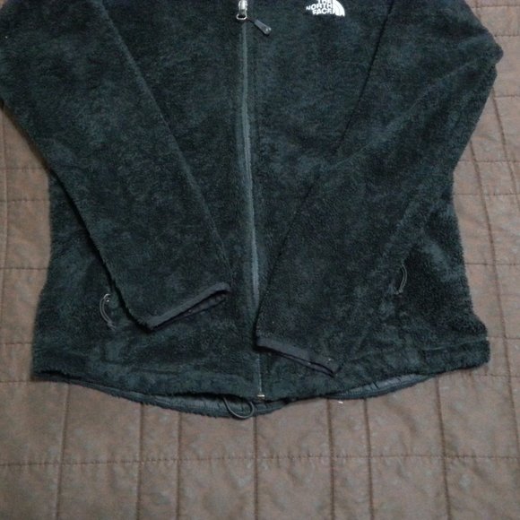 The North Face Jacket Fleece Sweater Sherpa Velour Womens Small Black Zip - Picture 5 of 15